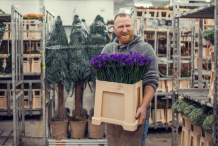 man with plants